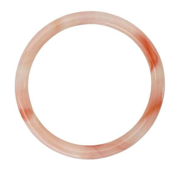 🆕Orange Jade Glass Bangle Bracelet - Picture 1 of 5